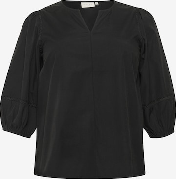 KAFFE CURVE Bluse 'Lilje' i sort: forside