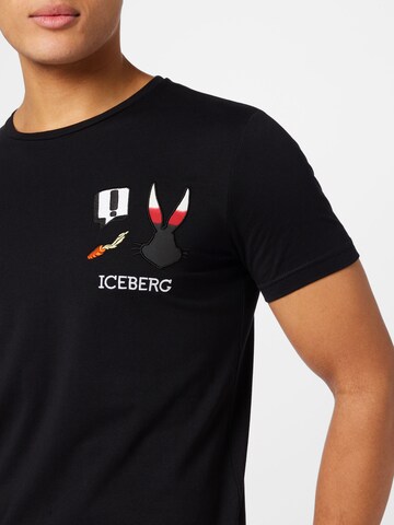 juoda ICEBERG Marškinėliai