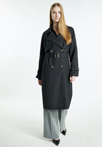 DreiMaster Klassik Between-seasons coat in Black: front