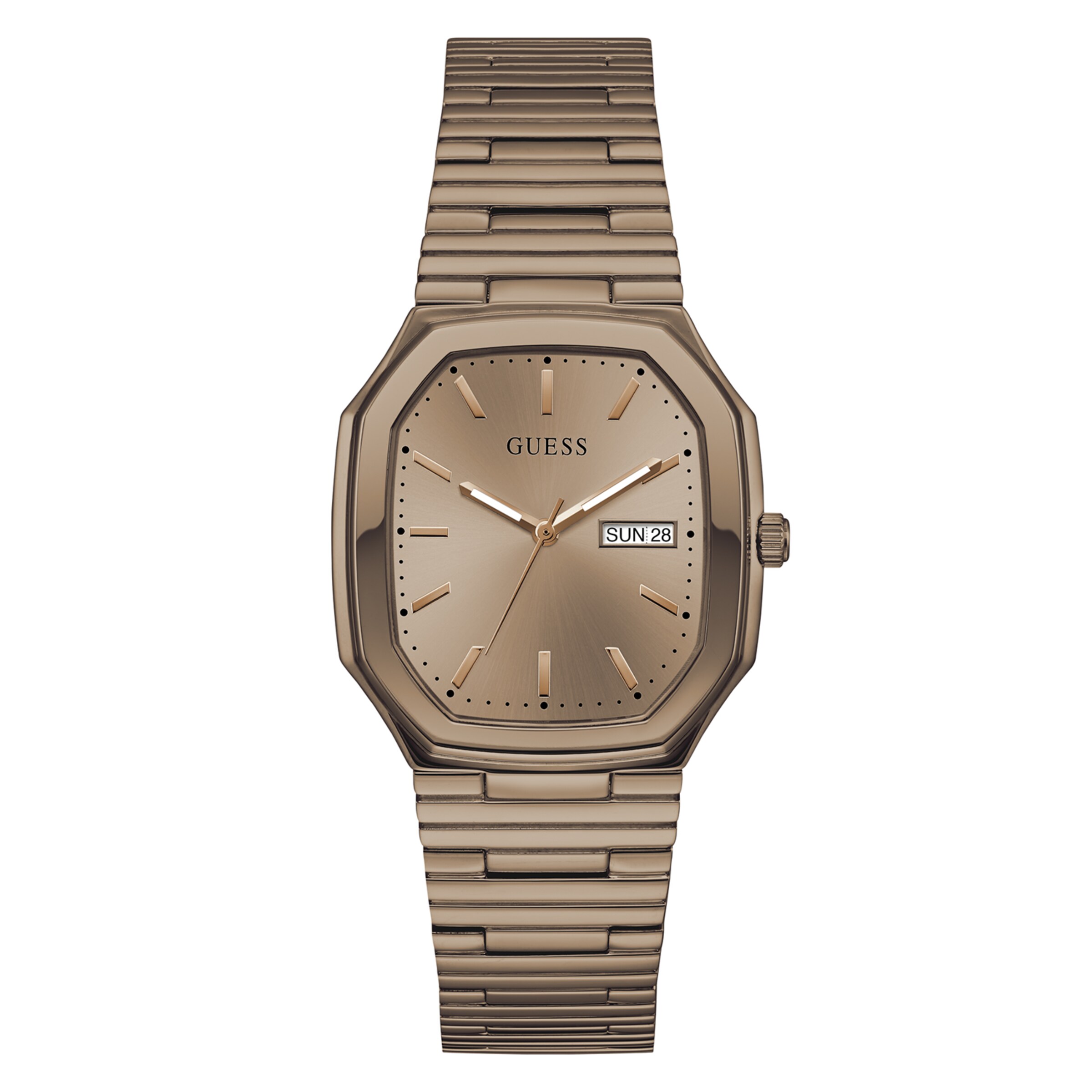 GUESS Uhr 'Oliver' in Bronze: Vorderseite