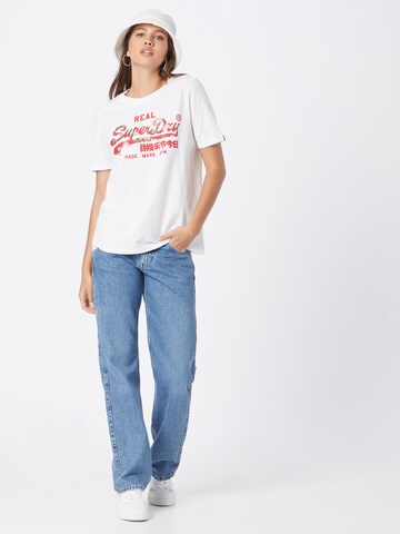 Superdry Tričko – bílá