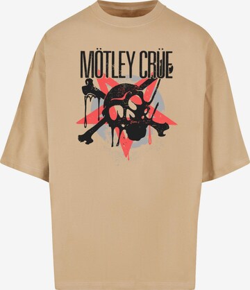 T-Shirt 'Motley Crue - Montage Skull' Merchcode en beige : devant