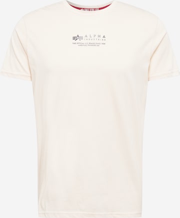 T-Shirt ALPHA INDUSTRIES en blanc : devant