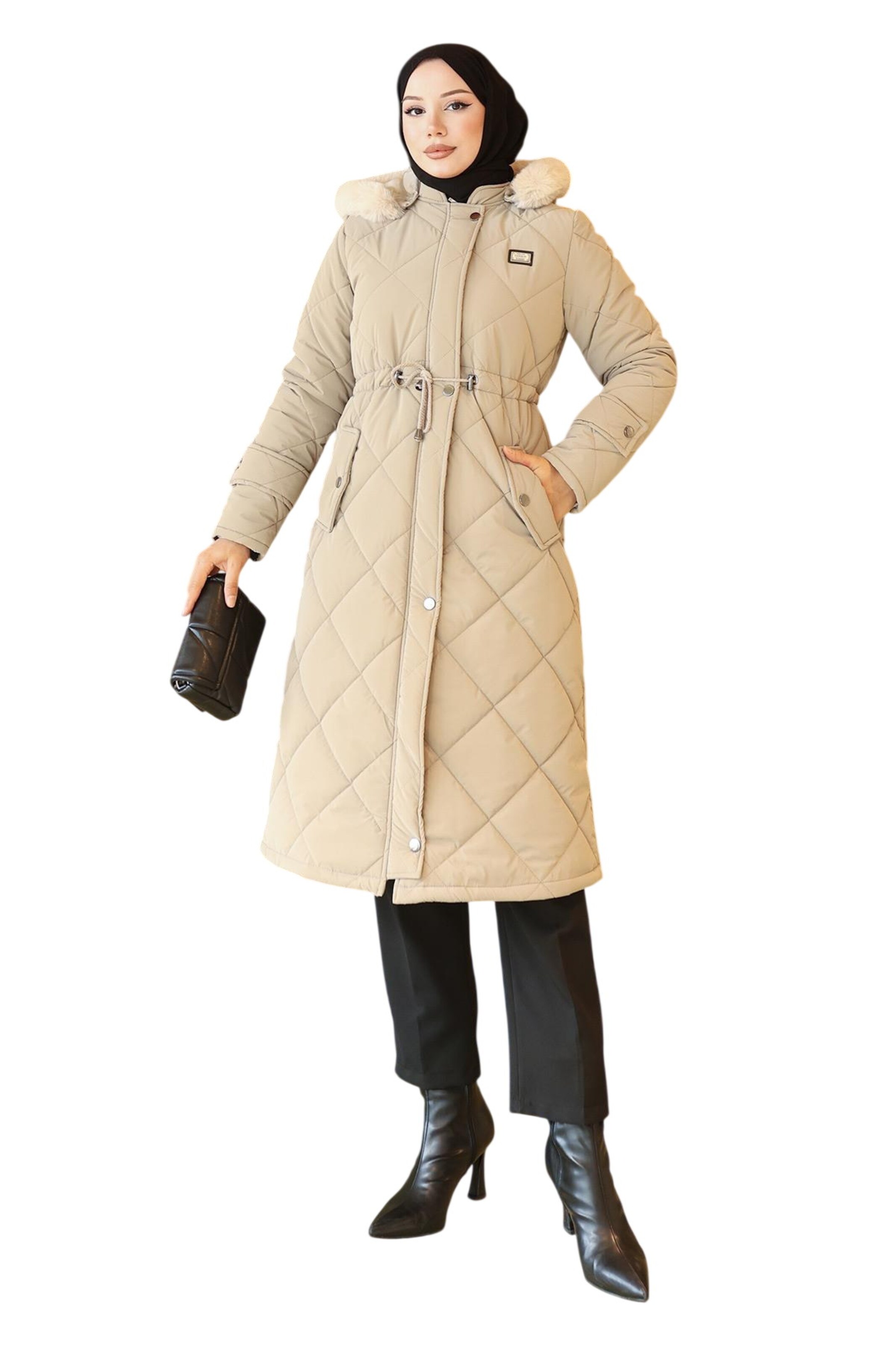 MODAMIHRAM Mantel in Beige: Vorderseite