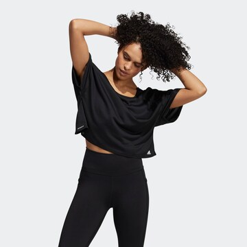 T-shirt fonctionnel ADIDAS SPORTSWEAR en noir : devant