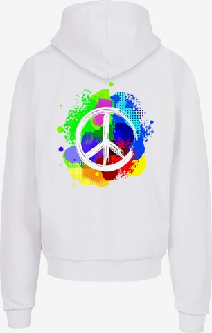 Sweat-shirt 'Peace - Wording Peace White and Peace' Merchcode en blanc