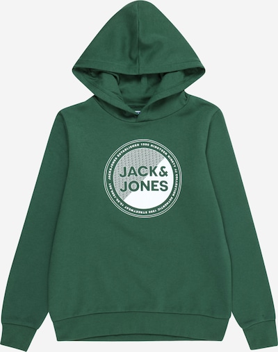 Jack & Jones Junior Sweatshirt 'LOYD' in dunkelgrün / weiß, Produktansicht