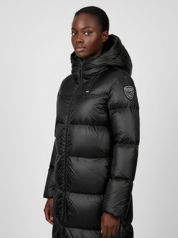 Blauer Wintermantel 'Celia' in Zwart