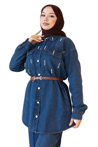 Chemisier MODAMIHRAM en bleu : devant