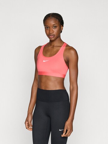 NIKE Bustier Športni nederček 'SWOOSH' | oranžna barva: sprednja stran