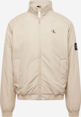 Calvin Klein Jeans Between-Season Jacket 'HARRINGTON' in Beige: front