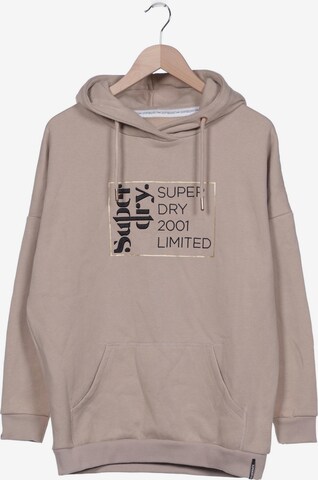 Superdry Sweatshirt & Zip-Up Hoodie in XS in Beige: front