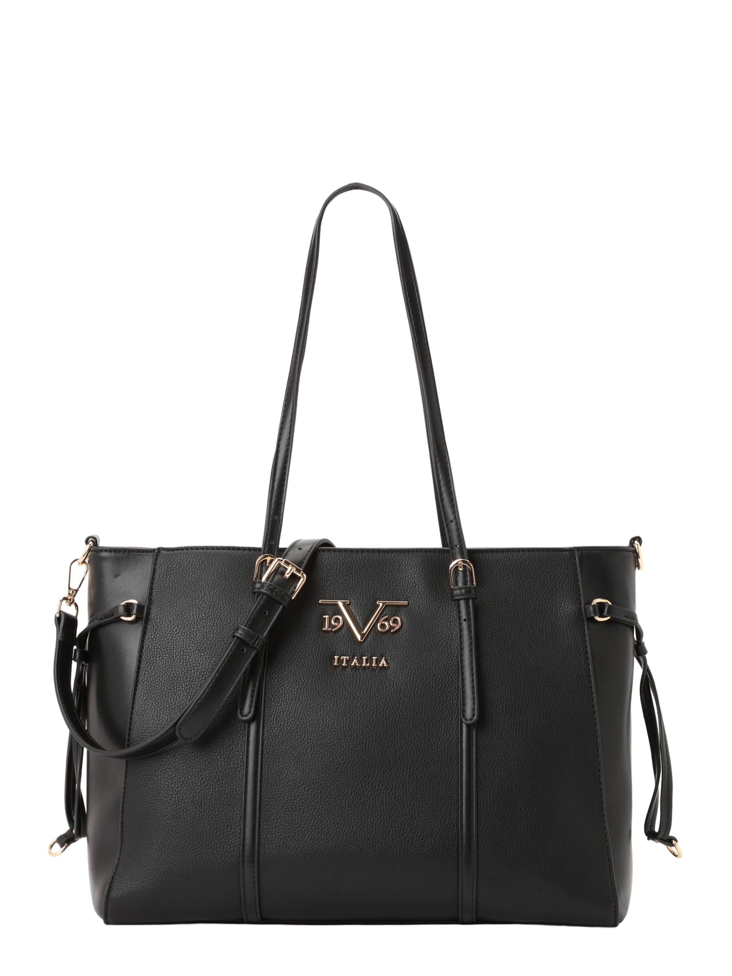 19V69 ITALIA Μεγάλη τσάντα 'Carissma' σε μαύρο: μπροστά