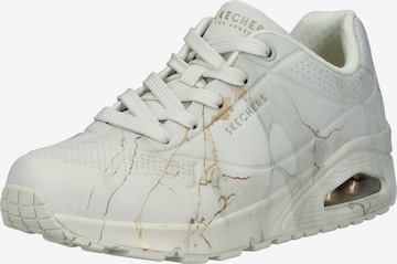 Baskets basses 'Uno – Marble Marvel' SKECHERS en blanc : devant