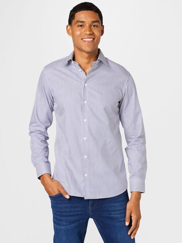 Coupe slim Chemise 'Ethan' SELECTED HOMME en bleu : devant