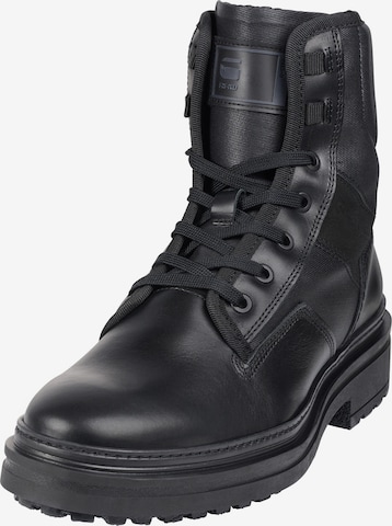 G-Star RAW Lace-Up Boots in Black: front