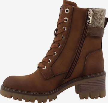 TOM TAILOR Schnürstiefelette in Braun: Vorderseite