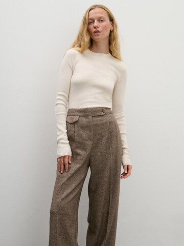 ABOUT YOU x Marie von Behrens Regular Trousers with creases in Beige