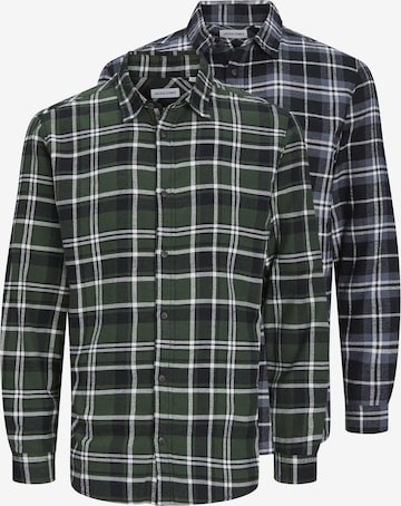 JACK & JONES Regular fit Button Up Shirt in Green: front