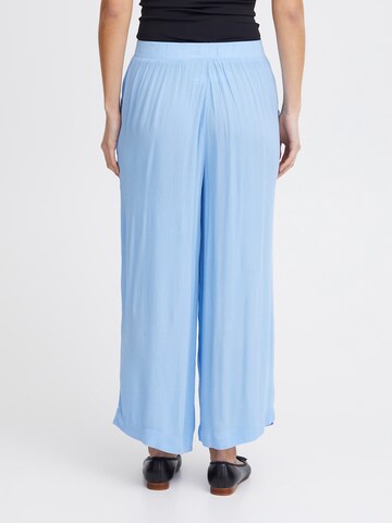 ICHI Wide Leg Hose 'MARRAKECH' in Blau