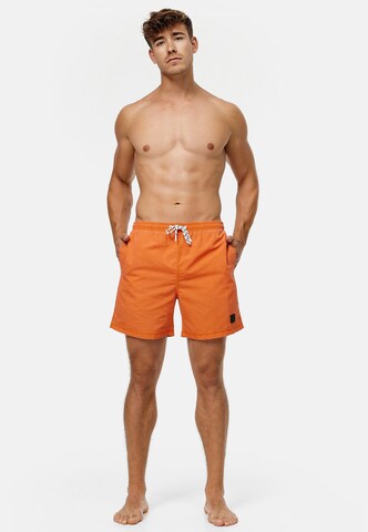 INDICODE JEANS Badehose 'Ace' in Orange