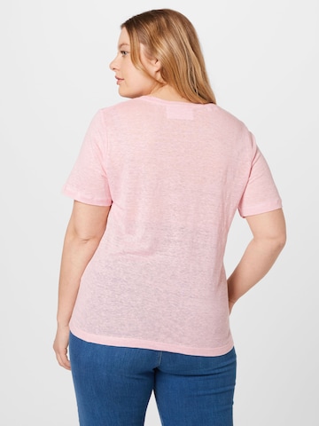 Tricou 'Linda' de la Selected Femme Curve pe roz