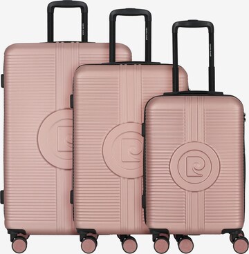 PIERRE CARDIN Suitcase Set in Pink: front