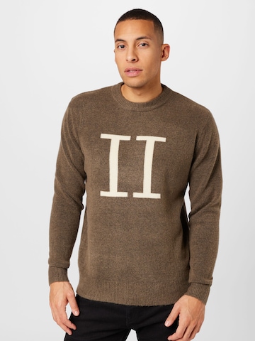Les Deux Sweater 'Encore Intarsia' in Brown: front