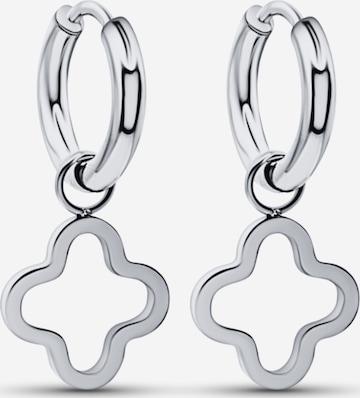 Pure Schmuck Ohrringe 'Clover Twilight' in Silber: Vorderseite
