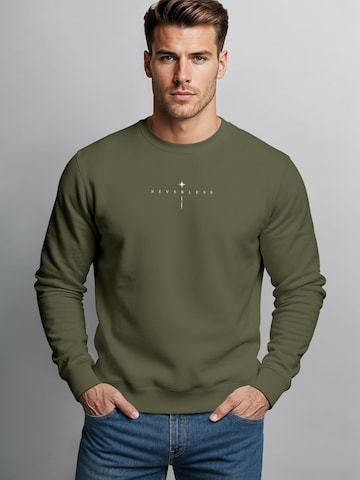 Neverless Sweatshirt 'Spiritual Awareness' in Grün
