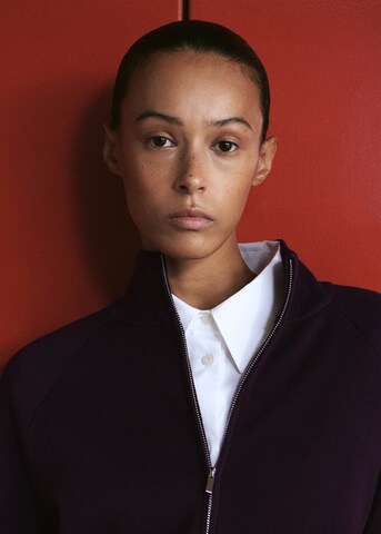 MANGO Knit Cardigan 'Barneda' in Purple