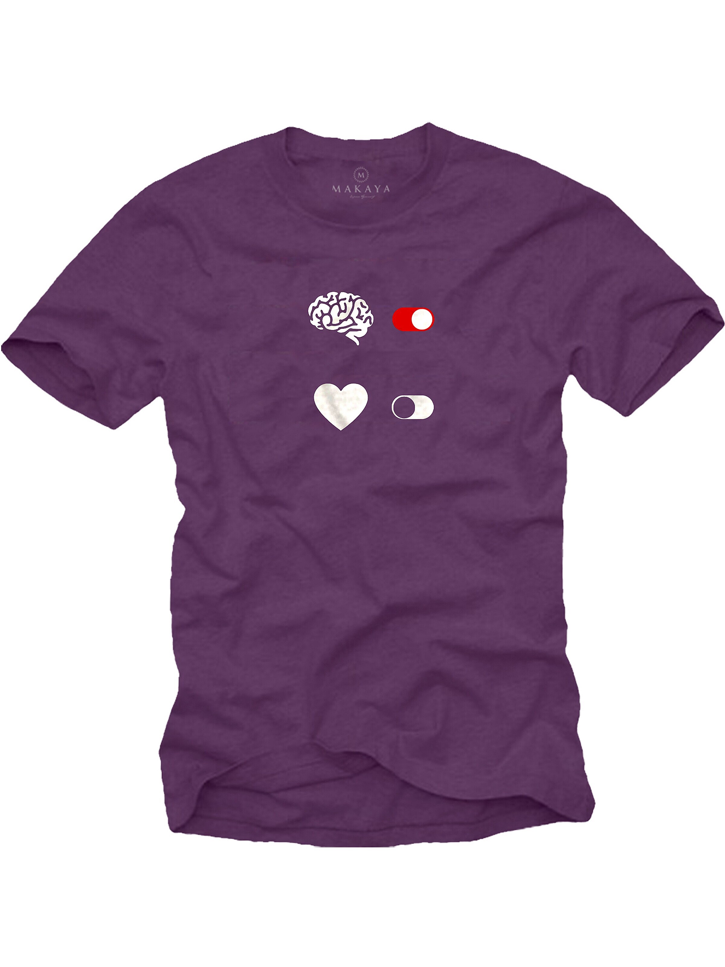 MAKAYA Shirt 'Brain On' in Purple: front