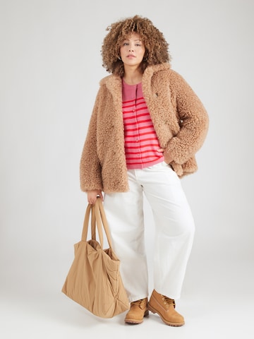 ONLY Carmakoma Вязаная кофта 'CARVIOLA' в Ярко-розовый