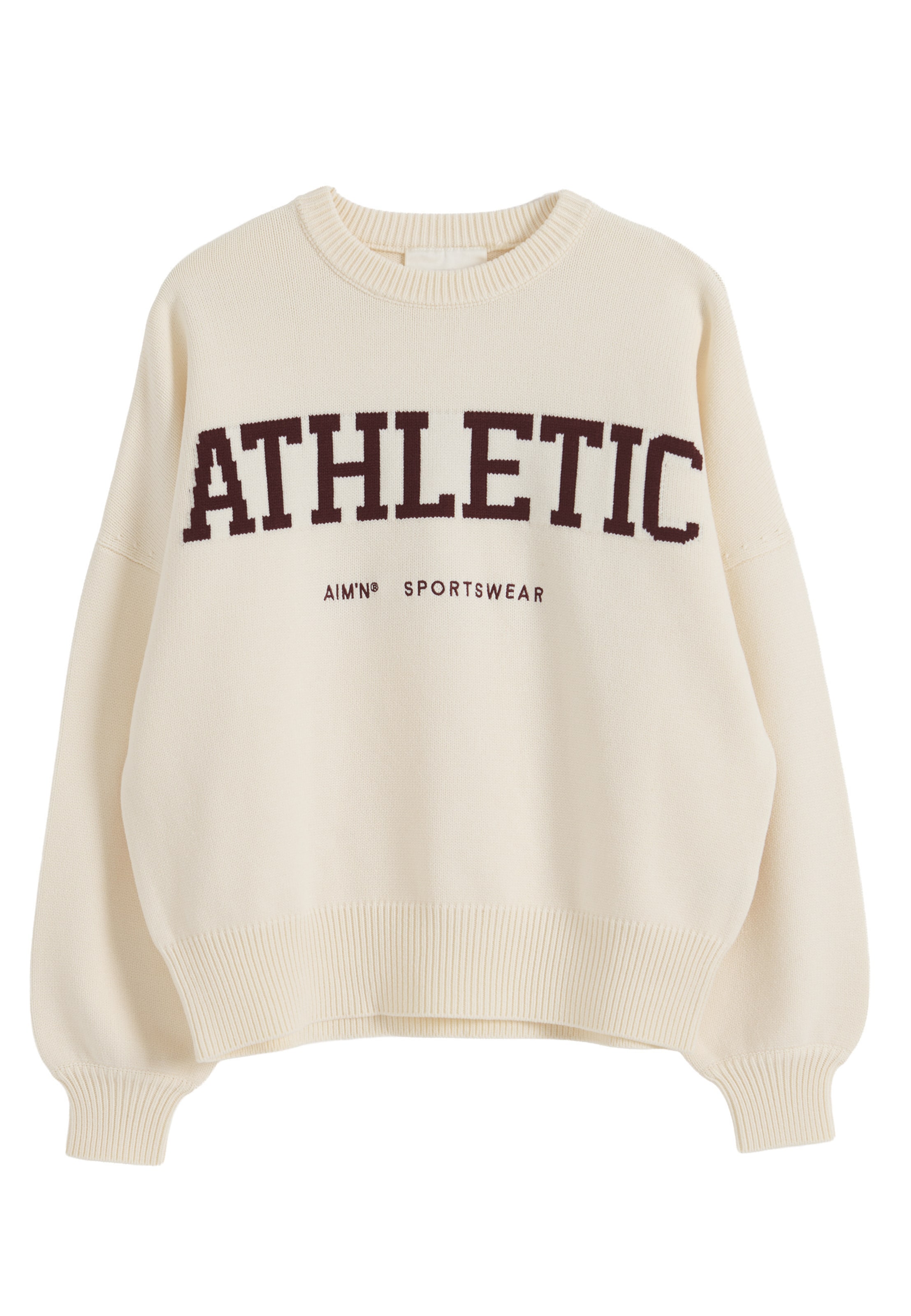 Pull-over de sport 'Athletic' Aim'n en beige : devant