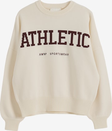 Pull-over de sport 'Athletic' Aim'n en beige : devant