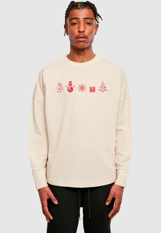Maglietta 'Christmas' di Merchcode in beige: frontale