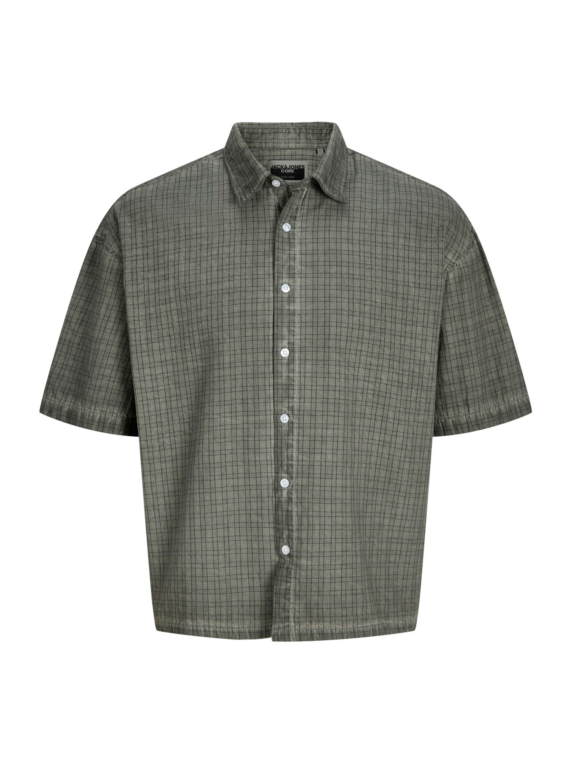 Jack & Jones Plus Comfort Fit Πουκάμισο σε γκρι: μπροστά