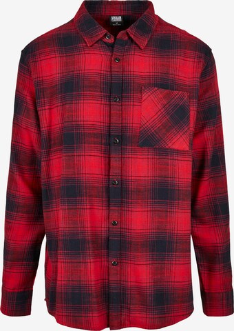 Coupe regular Chemise Urban Classics en rouge : devant