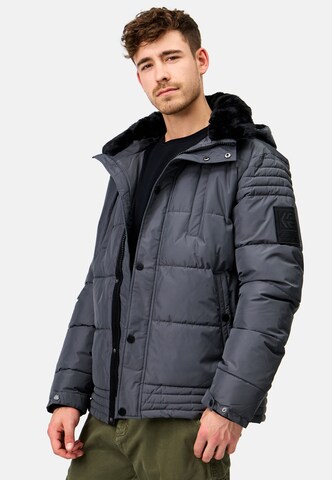 INDICODE JEANS Winterjas 'Blaise' in Grijs