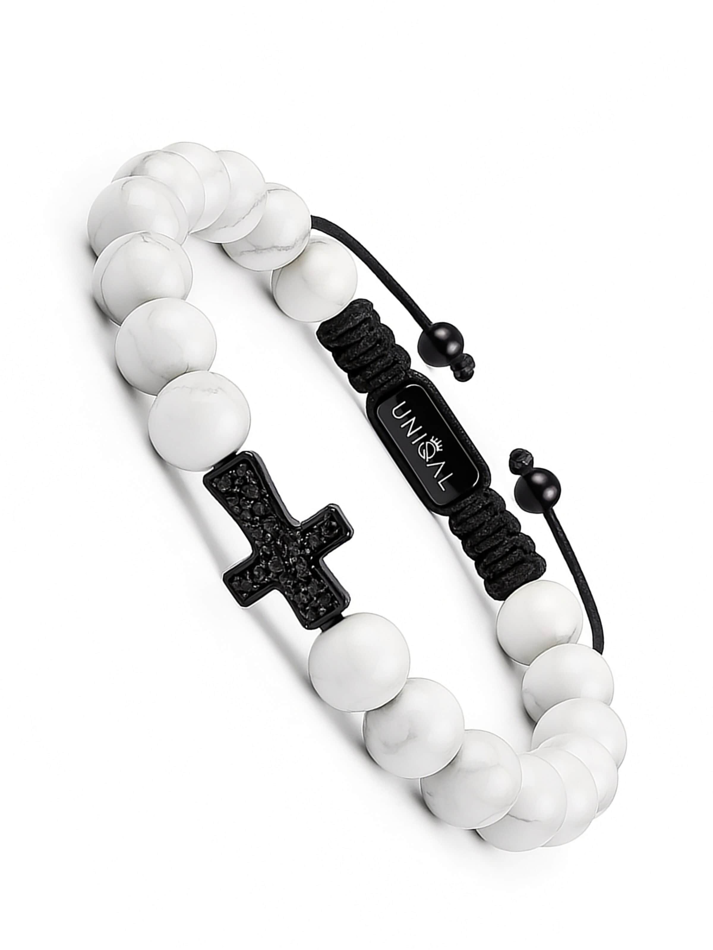 UNIQAL Armband 'HOWLITH ZIRKONIA KREUZ' in Wit: voorkant
