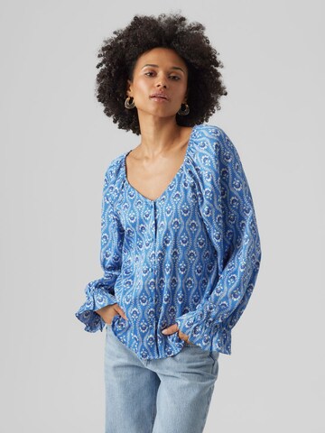VERO MODA Bluse 'AFIA' in Blau: Vorderseite