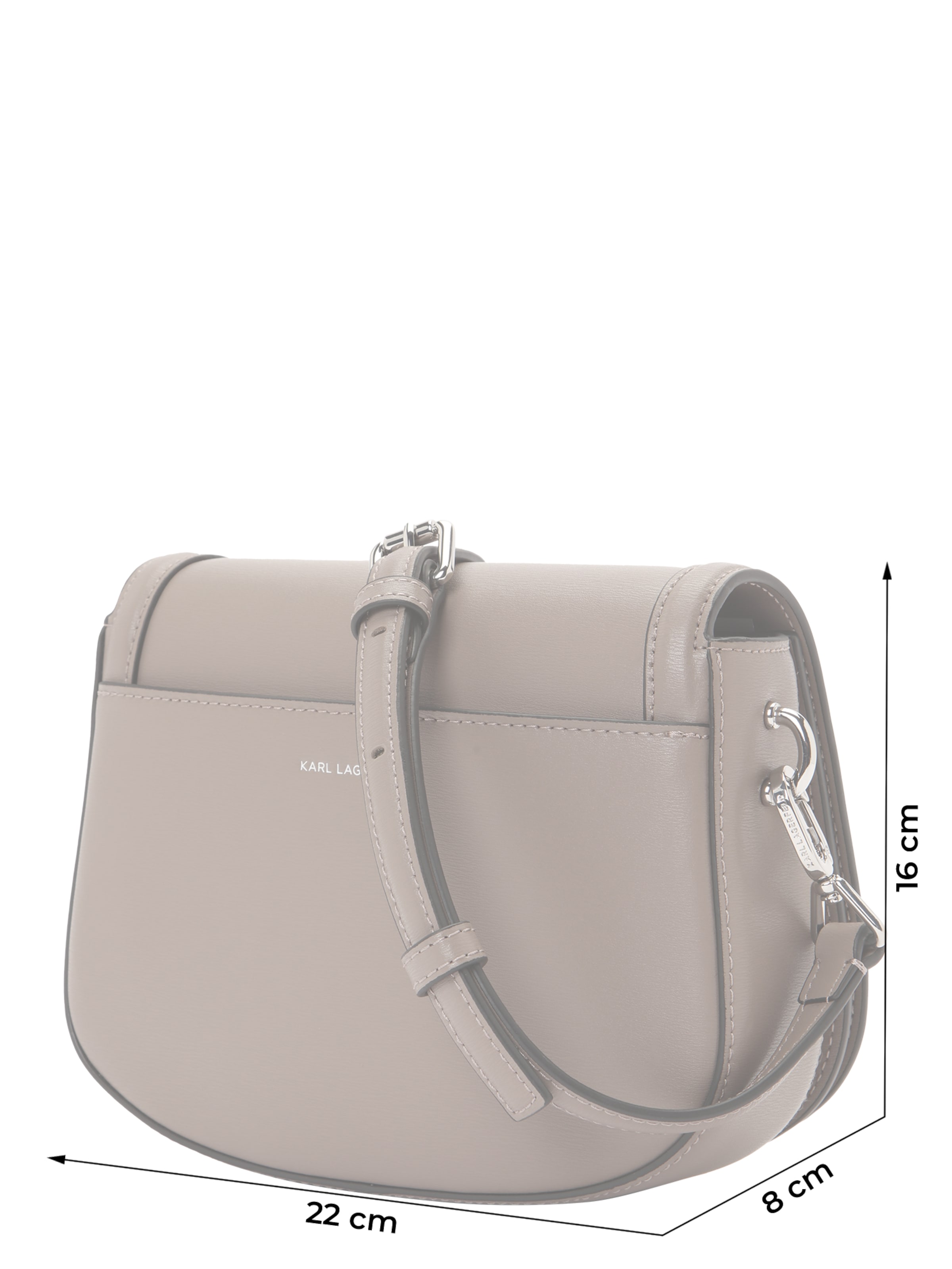 Karl Lagerfeld Чанта с презрамки в сиво: отпред