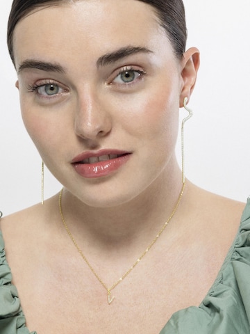 Luxenter Necklace 'Alphabet' in Gold: front