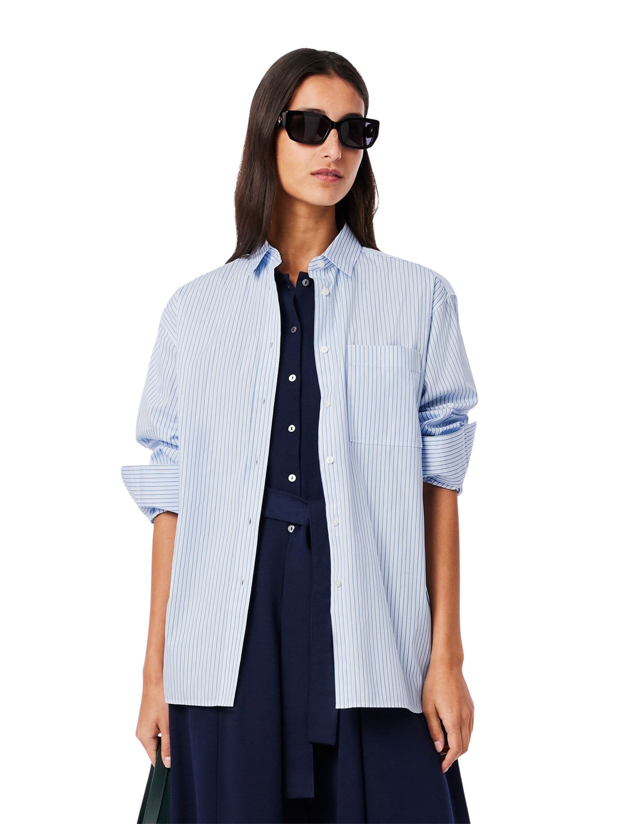 LACOSTE Blouse in Blue: front