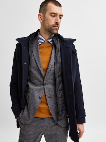 Coupe slim Veste de costume 'TIMELOGAN' SELECTED HOMME en gris