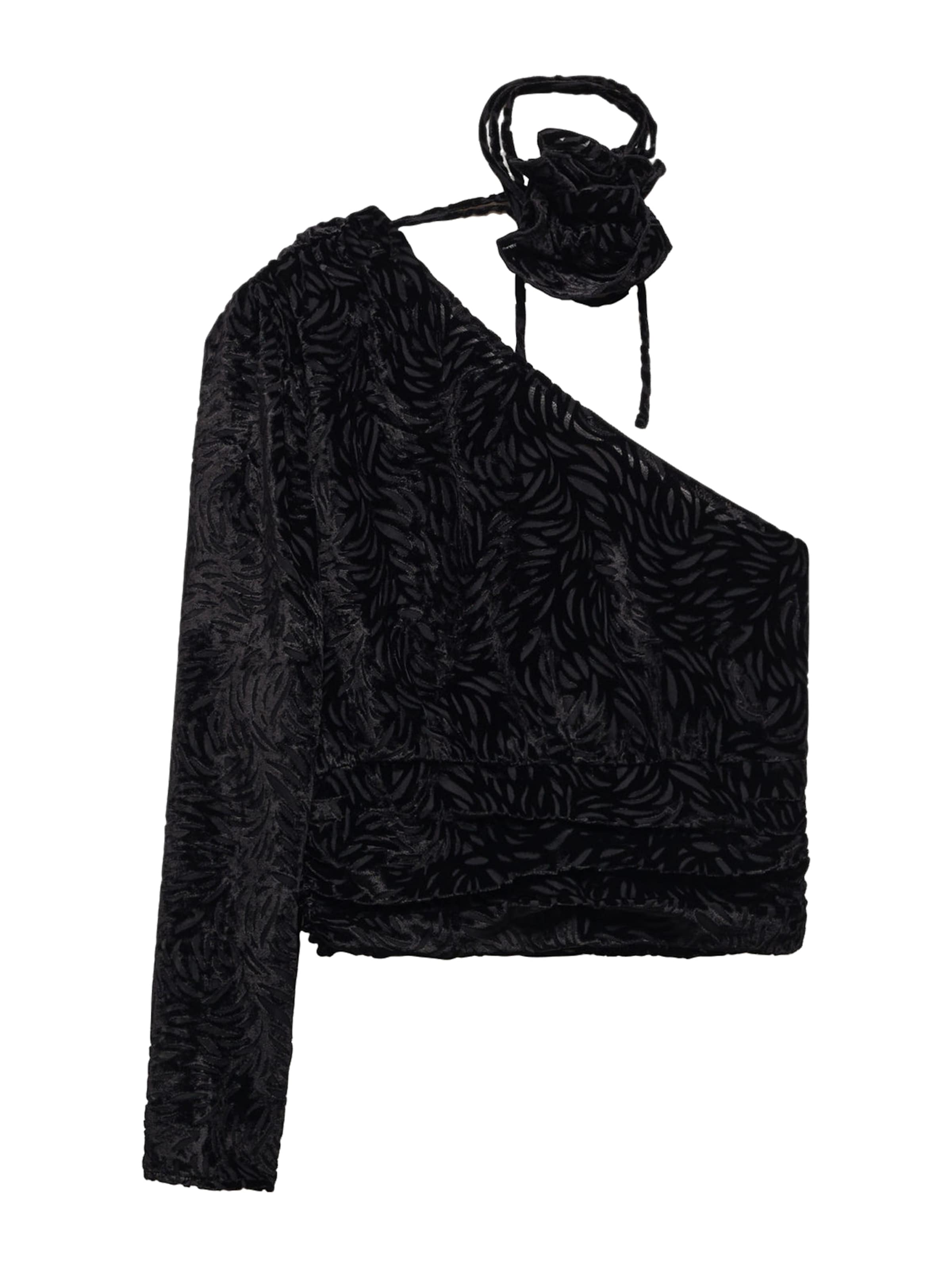 MANGO Blúzka 'Adeli' - Čierna: predná strana