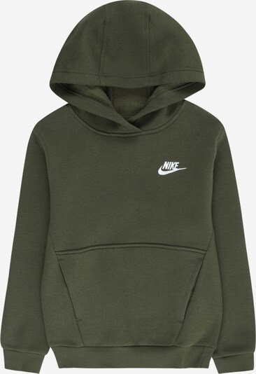 Nike Sportswear Sweater majica 'Club Fleece' u maslinasta / bijela, Pregled proizvoda