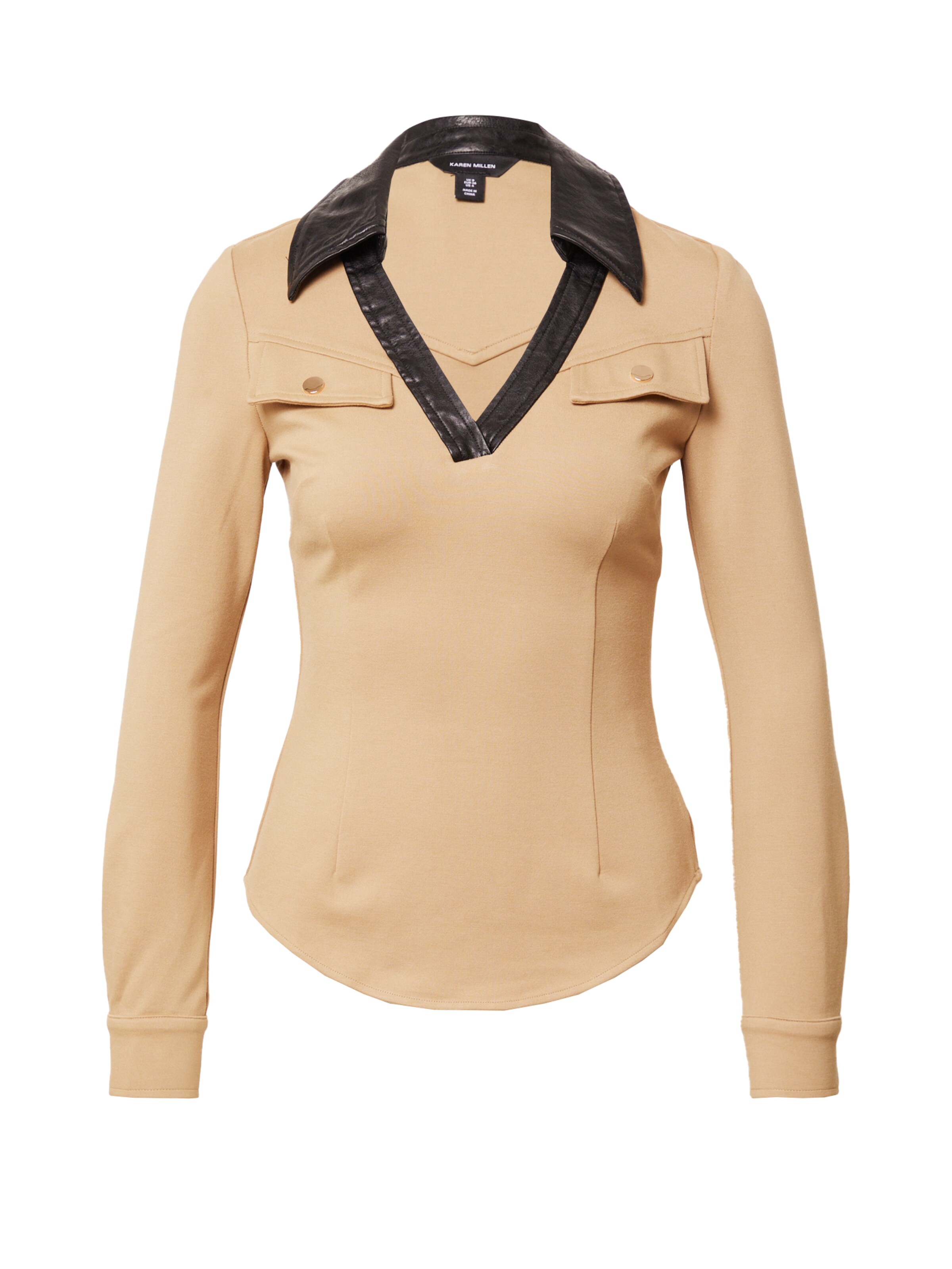 Karen Millen Shirt in Beige: front