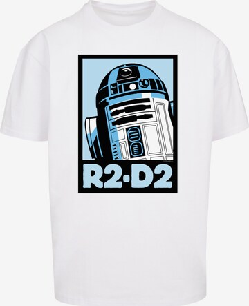 Maglietta 'Star Wars R2-D2' di F4NT4STIC in bianco: frontale