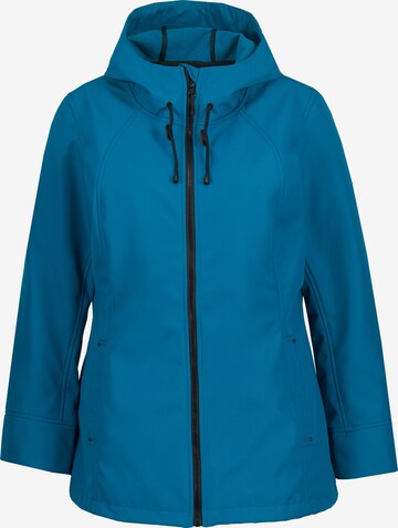 Ulla Popken Between-Season Jacket in Blue: front